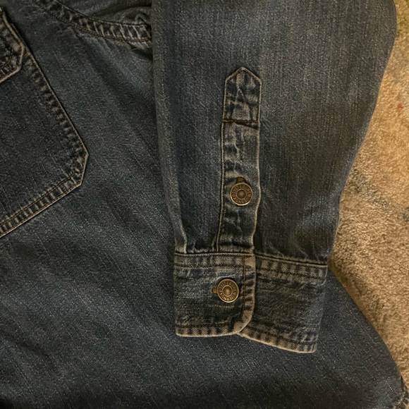 Lauren Jeans Co Ralph Lauren 90s Blue Denim Shirt M - Picture 4 of 8